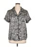 Tart 100% Polyester Animal Print Silver Short Sleeve Blouse Size XL - photo 1