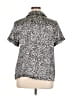 Tart 100% Polyester Animal Print Silver Short Sleeve Blouse Size XL - photo 2