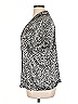 Tart 100% Polyester Animal Print Silver Short Sleeve Blouse Size XL - photo 5