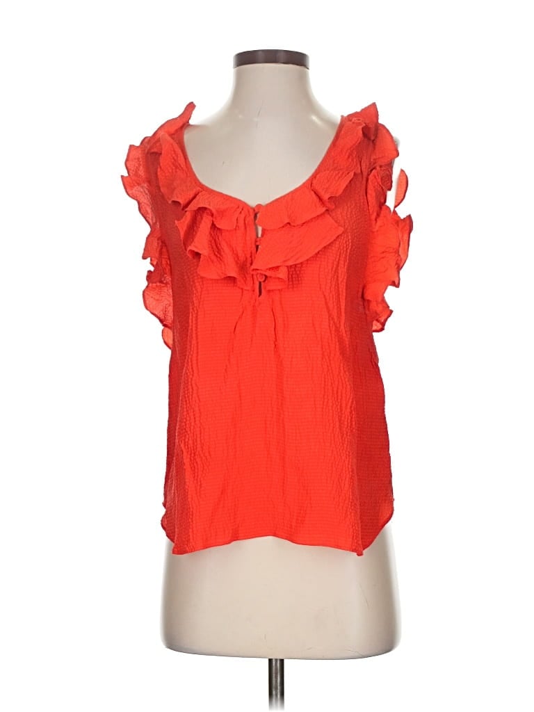 Pre-owned Rebecca Taylor Sleeveless Blouse In Orange