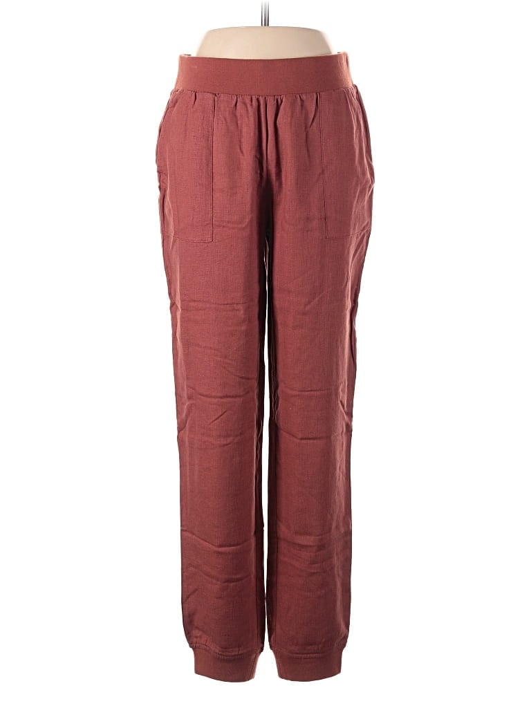 Pre-owned G By Giuliana Rancic Linen Pants In Burgundy