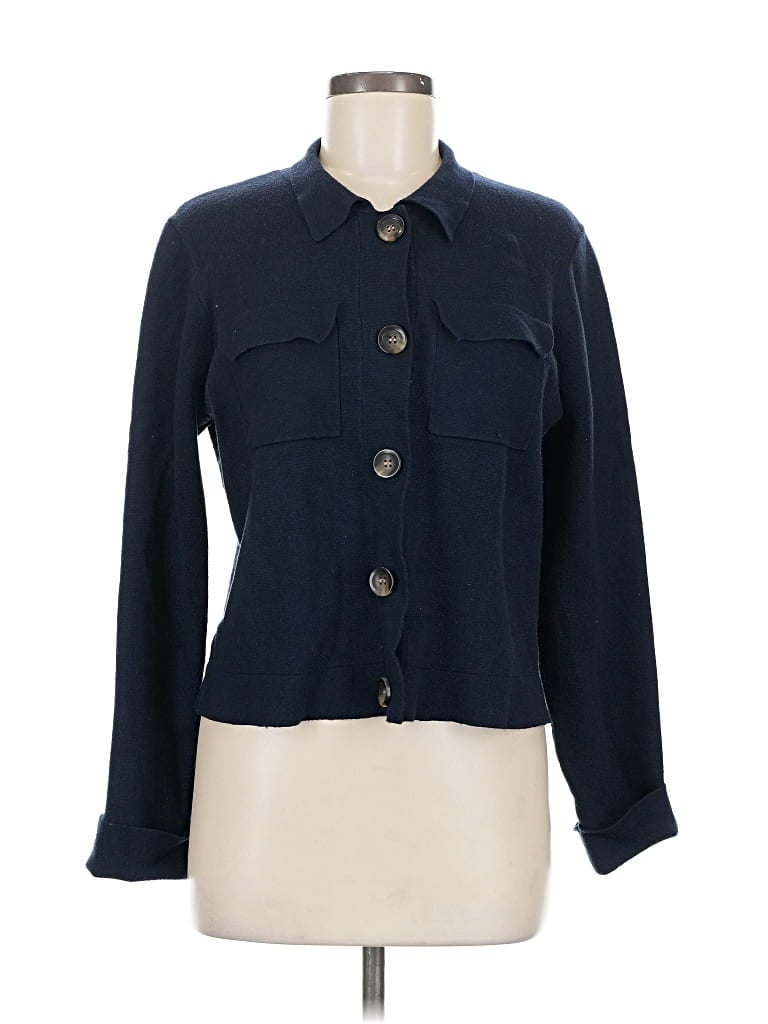 Pre-owned T Tahari Cardigan Sweater In Blue