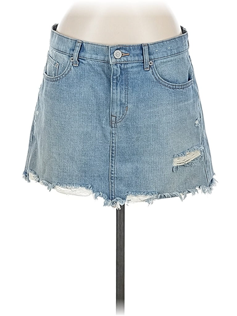 Pre-owned Express Denim Skirt In Blue