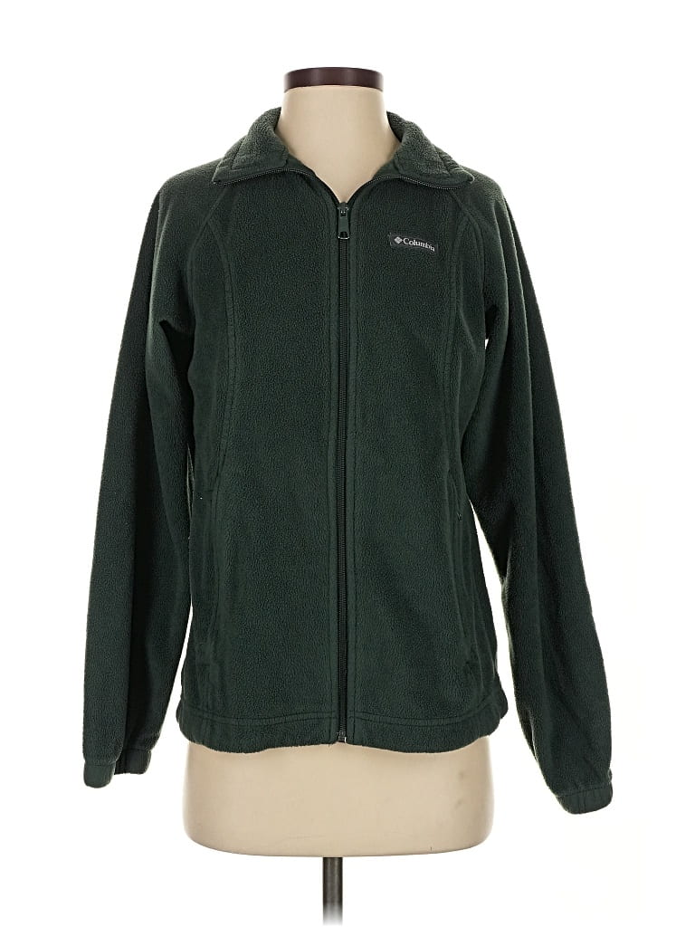 Pre-owned Columbia Fleece Jacket In Green