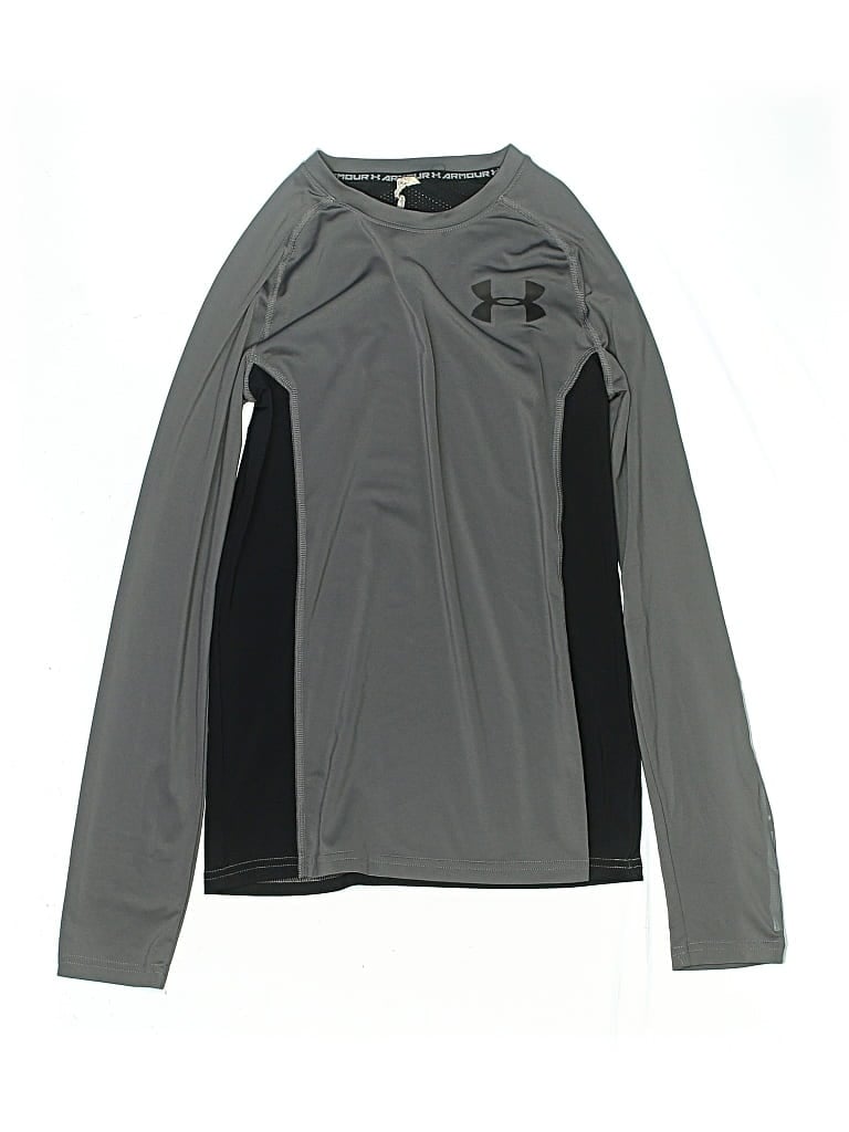 Pre-owned Under Armour Kids' Long Sleeve T-shirt In Gray