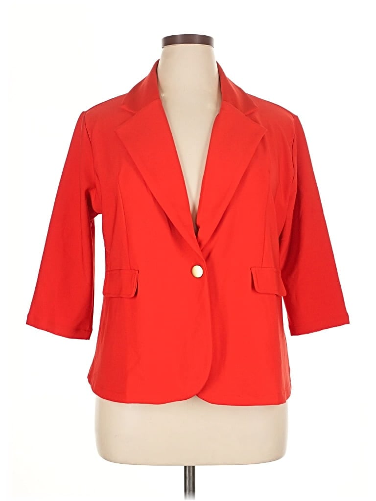 Pre-owned Assorted Brands Blazer Jacket In Red
