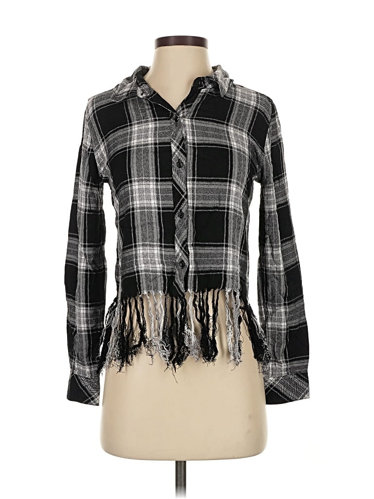 Pre-owned Rails Long Sleeve Blouse In Black