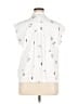 Ann Taylor White Sleeveless Button-Down Shirt Size L - photo 2