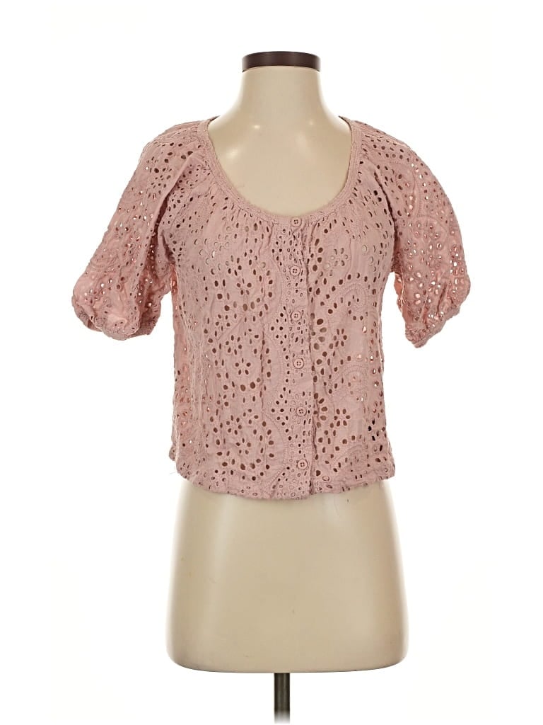 Pre-owned Sanctuary Short Sleeve Blouse In Pink