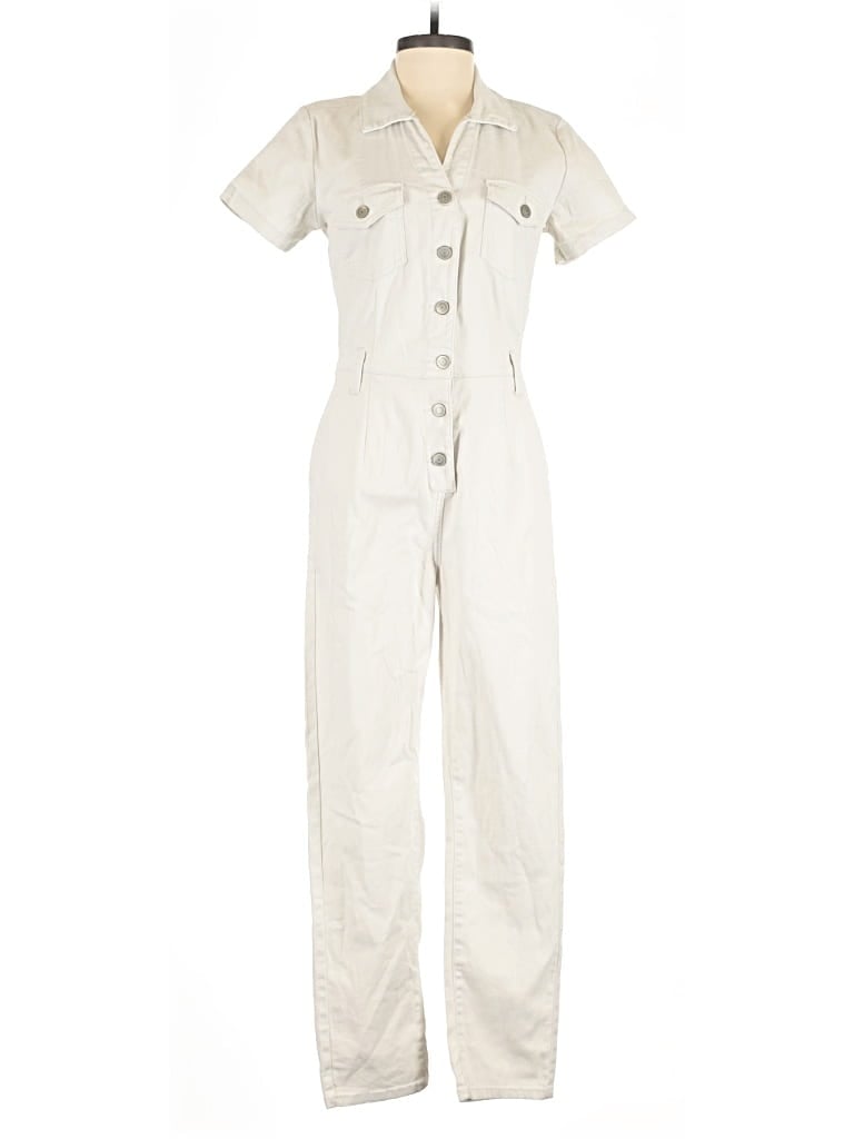 Pre-owned Celebrity Pink Jumpsuit In White