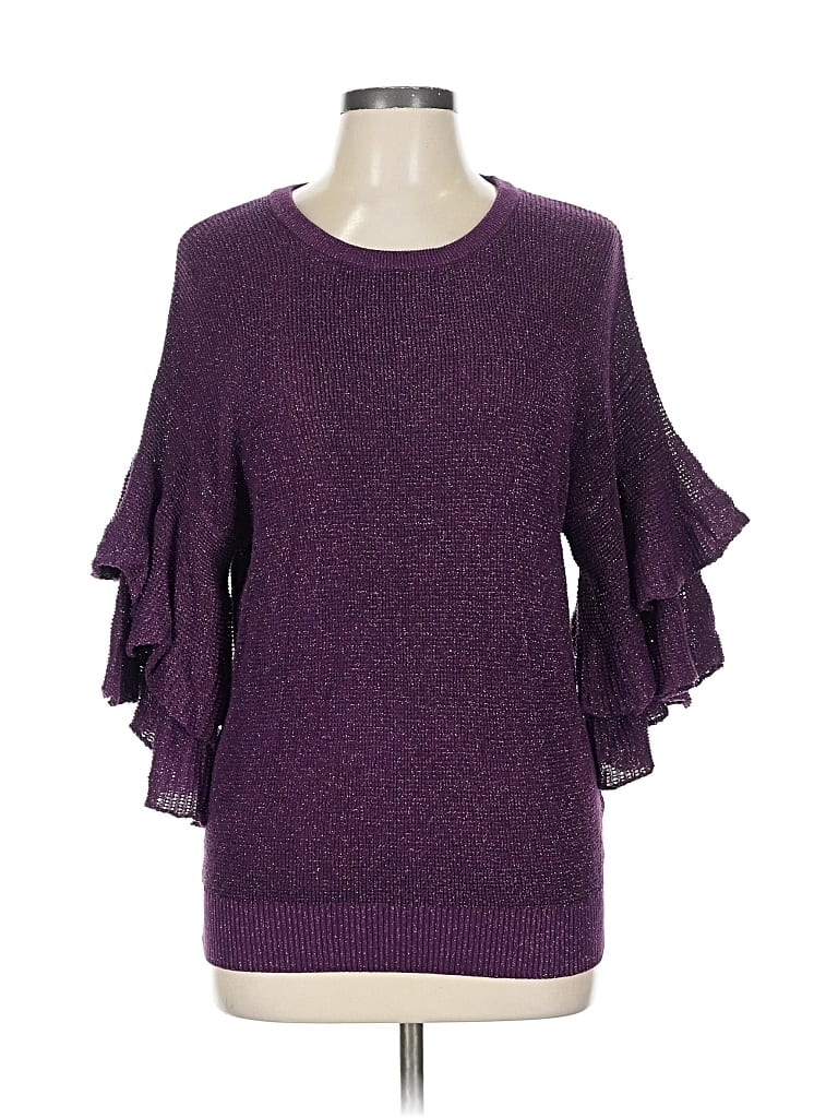 Pre-owned Dkny Pullover Sweater In Purple