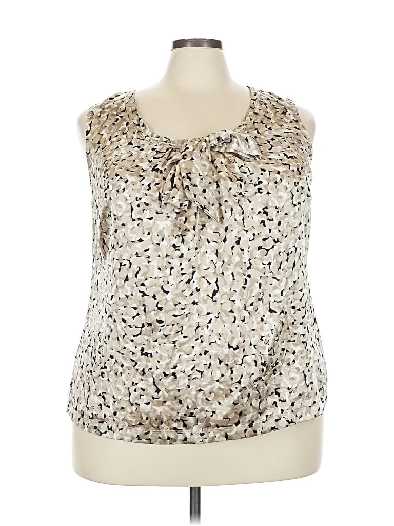 Pre-owned Lane Bryant Sleeveless Blouse In White