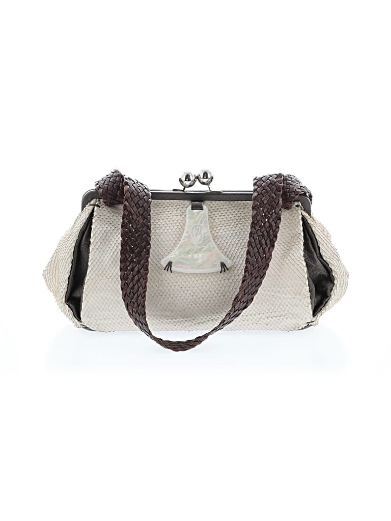 Pre-owned Stori. Leather Satchel In White