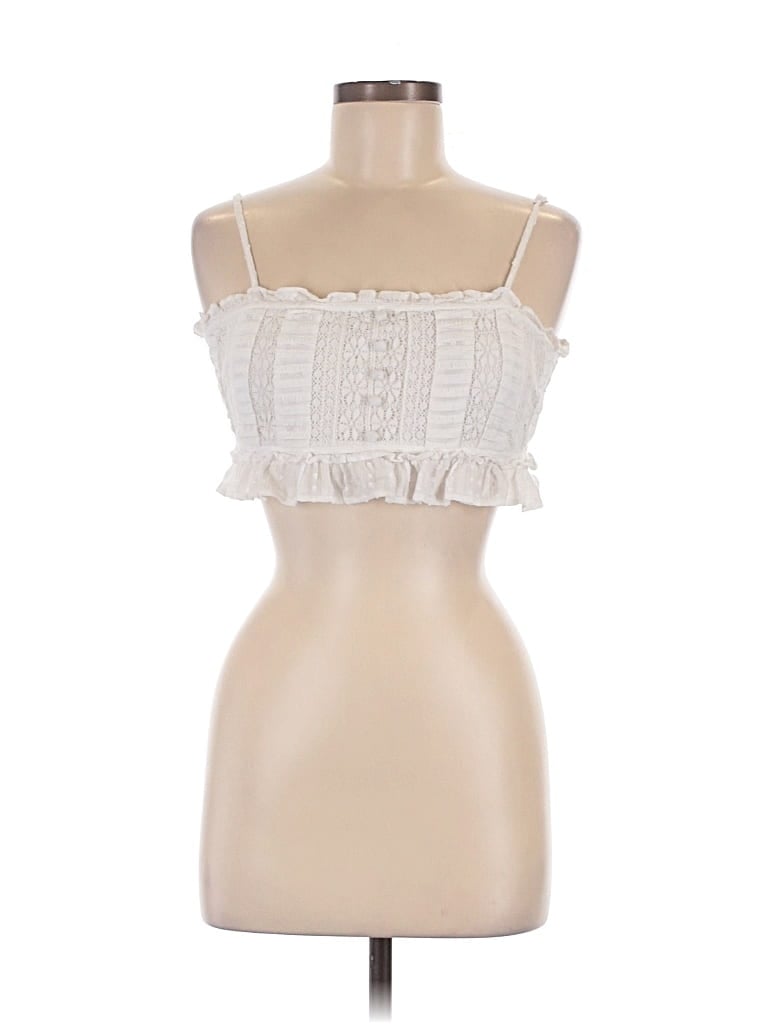 Pre-owned American Eagle Outfitters Sleeveless Blouse In White