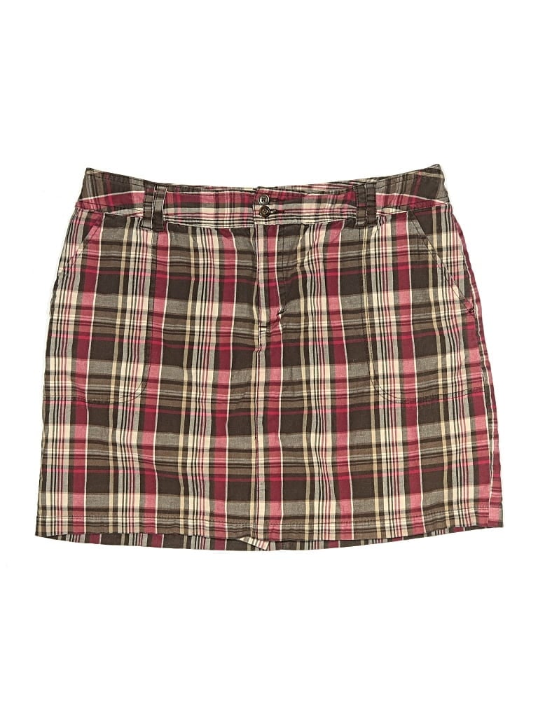 Pre-owned St. John's Bay Casual Skirt In Burgundy