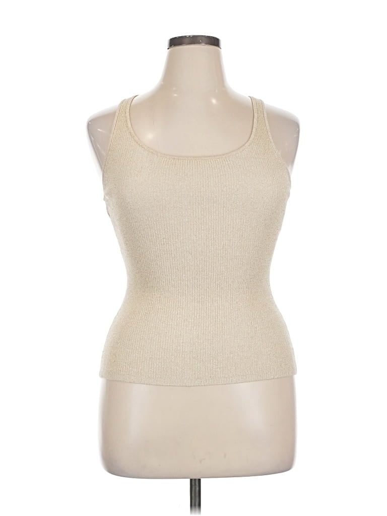 Pre-owned Inc International Concepts Sleeveless Silk Top Ivory Halter Neckline Tops In White
