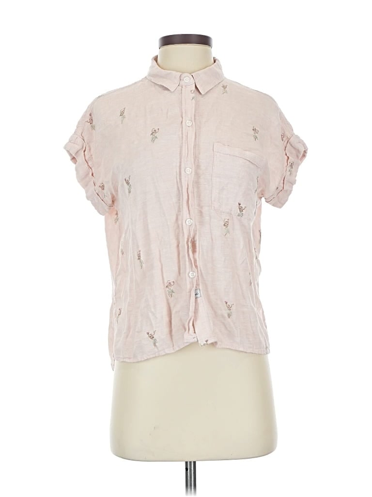Pre-owned Rails Short Sleeve Blouse In Pink