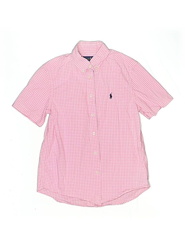 Pre-owned Ralph Lauren Kids' Short Sleeve Button Down Shirt In Pink