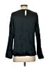 Ecru Black Long Sleeve Silk Top Size S - photo 2