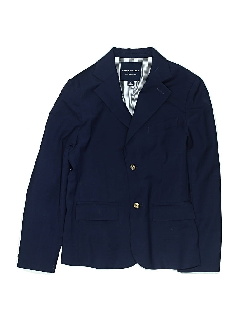 Pre-owned Janie And Jack Kids' Blazer Jacket In Blue