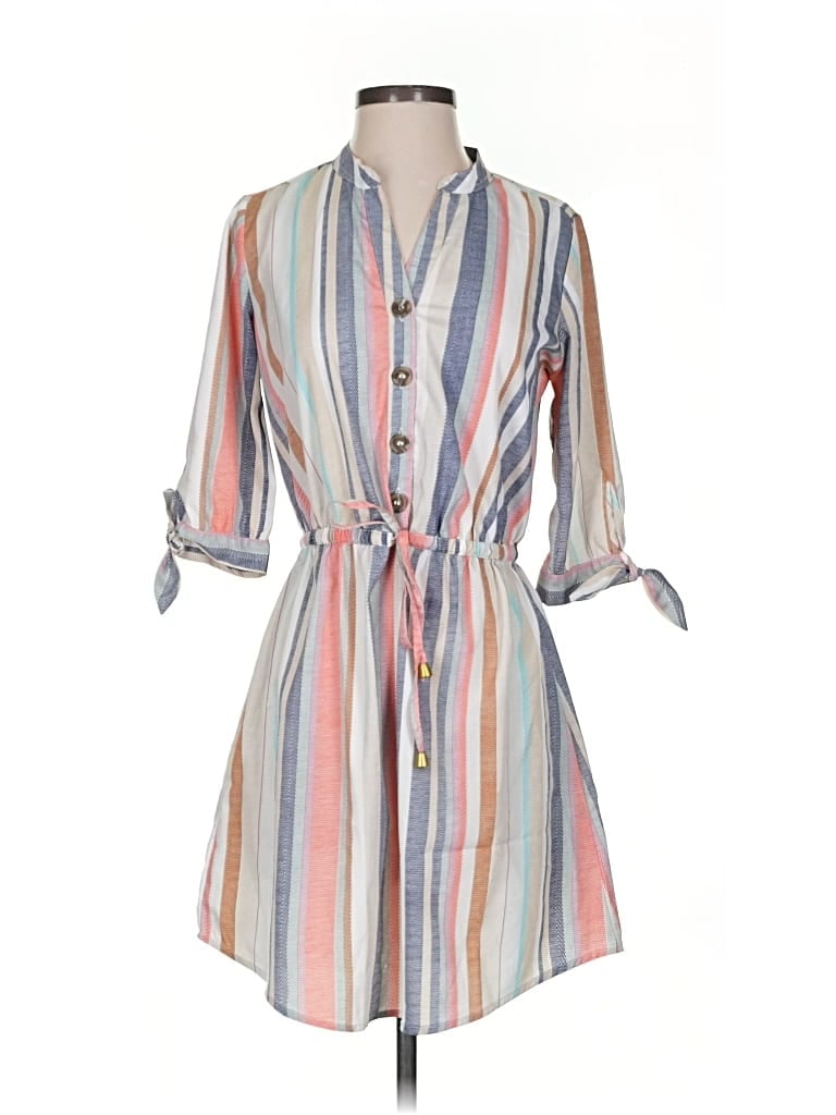 Pre-owned Blush Casual Dress In Gray