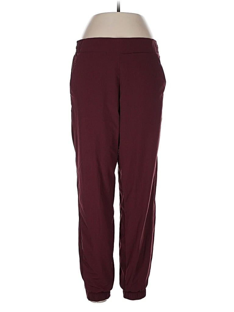 Pre-owned Athleta Track Pants In Burgundy