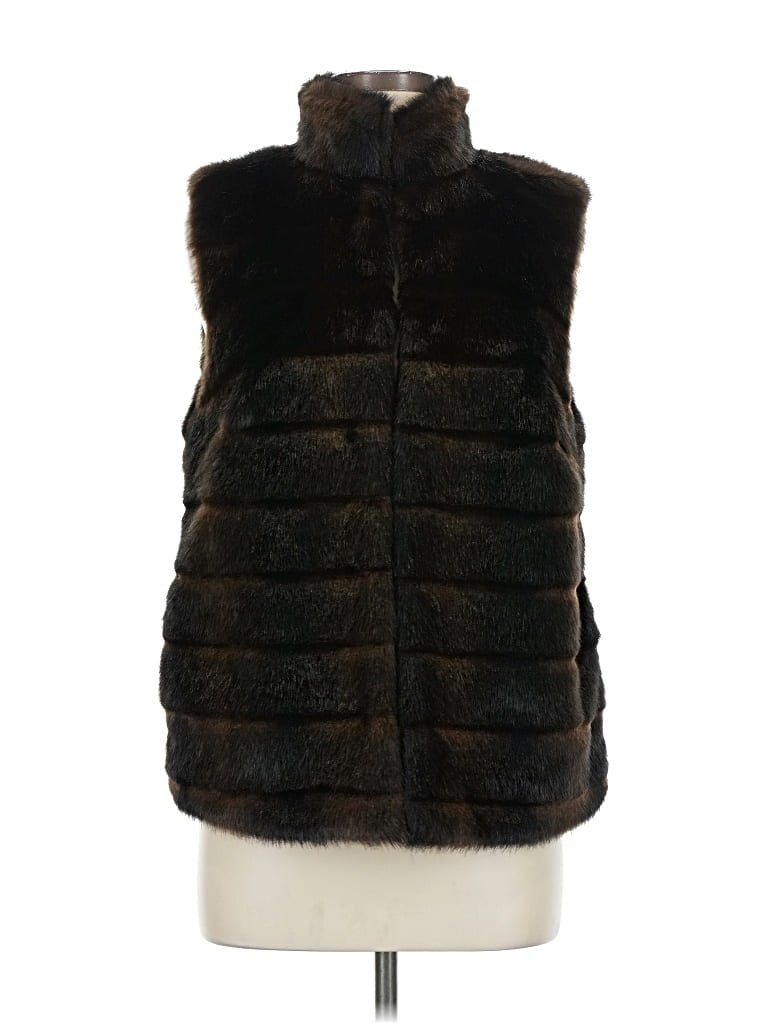 Pre-owned Michael Michael Kors Faux Fur Vest In Black
