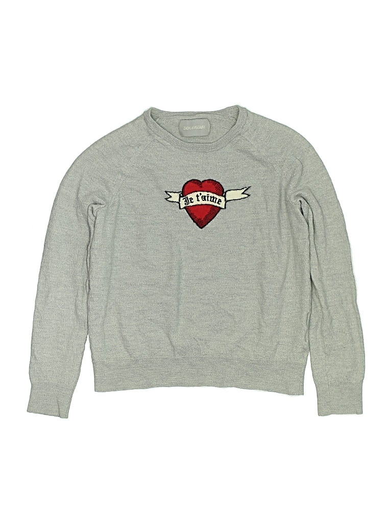 Pre-owned Zadig & Voltaire Kids' Wool Sweater In Gray