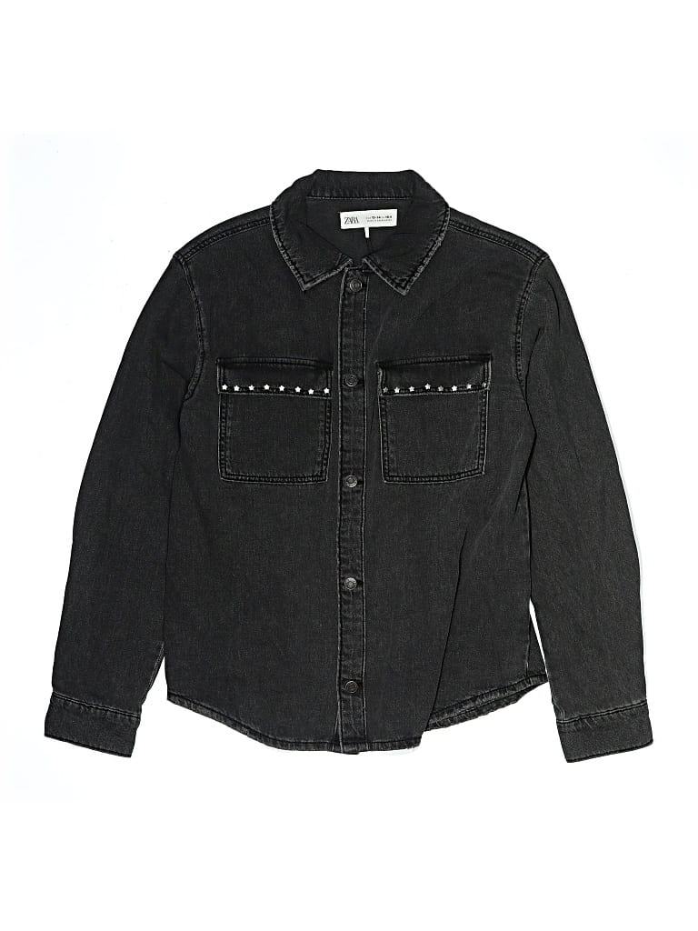 Zara Kids' Denim Jacket In Black