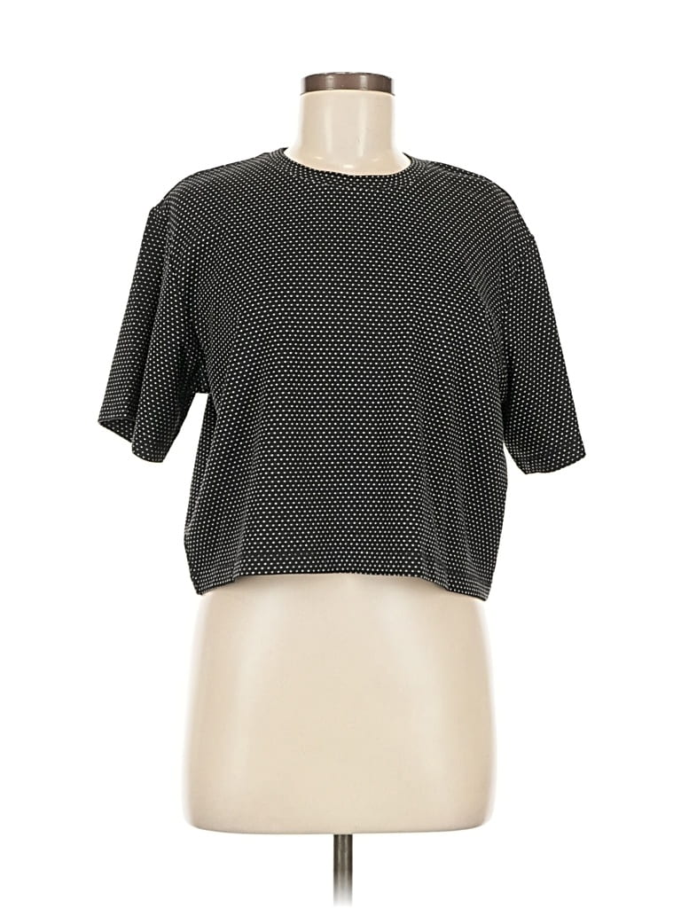 Pre-owned Lou & Grey Short Sleeve Top Gray Crew Neck Tops