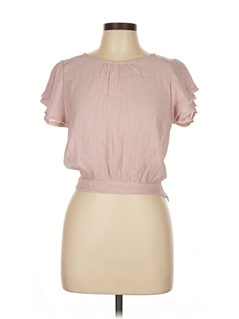 Pre-owned Favlux Fashion Short Sleeve Blouse In Pink