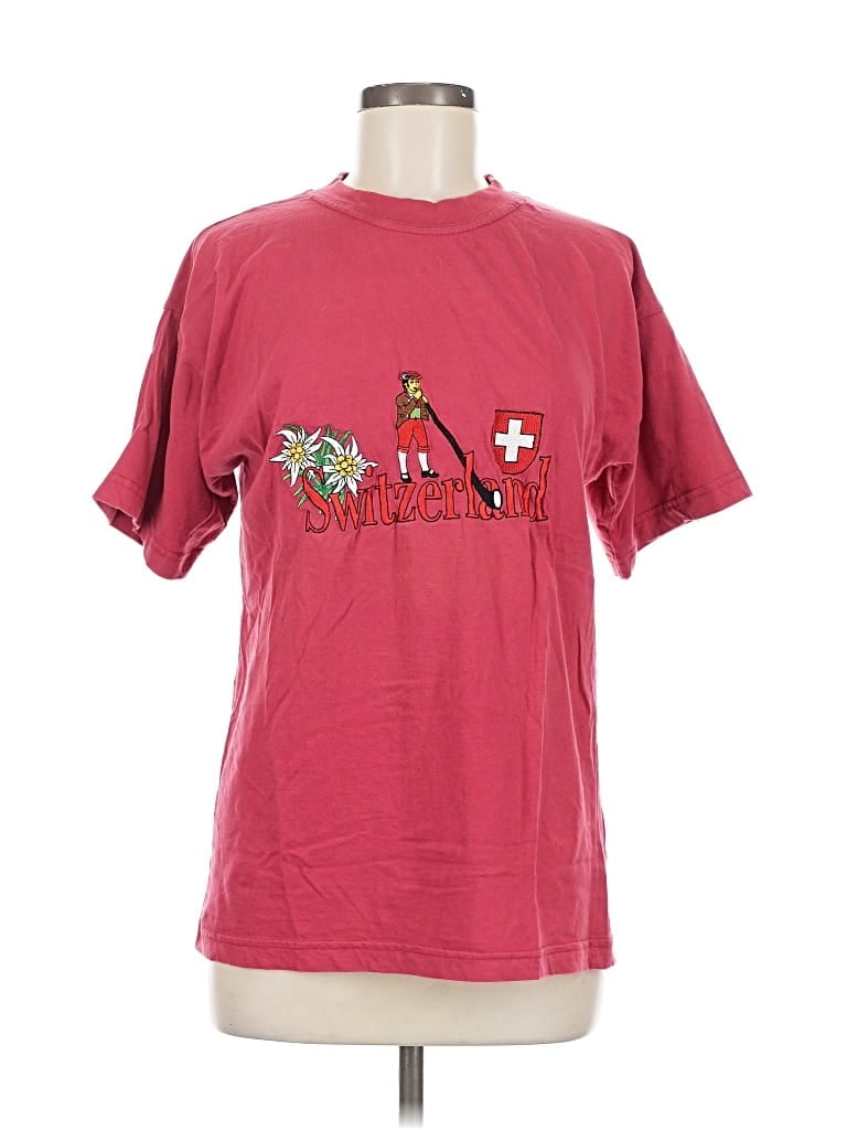Pre-owned Unbranded Short Sleeve T-shirt In Red