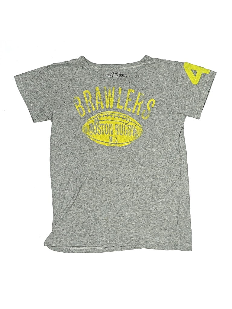 Pre-owned Crewcuts Kids' Short Sleeve T-shirt In Gray