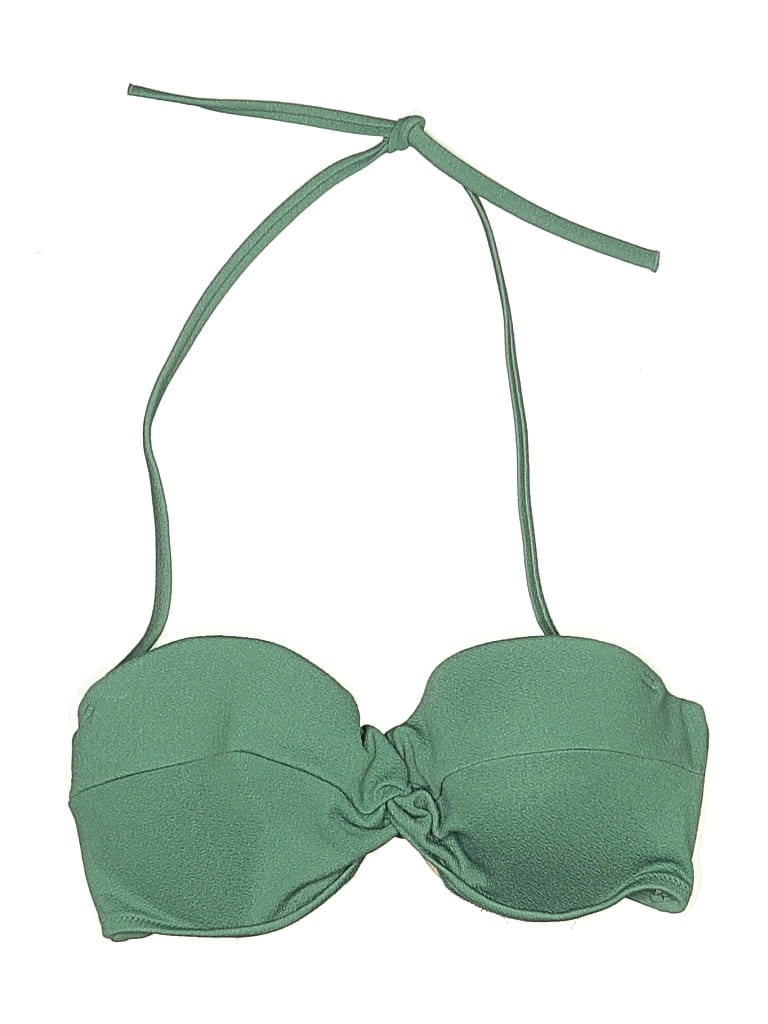 Pre-owned Shade & Shore Swimsuit Top Green Swimwear