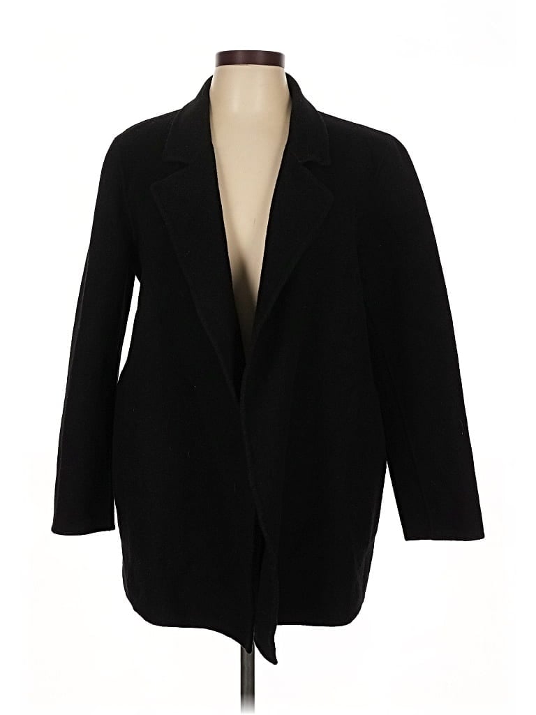 Pre-owned Theory Wool Coat In Black