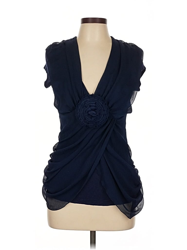 Pre-owned Deletta Sleeveless Blouse In Blue