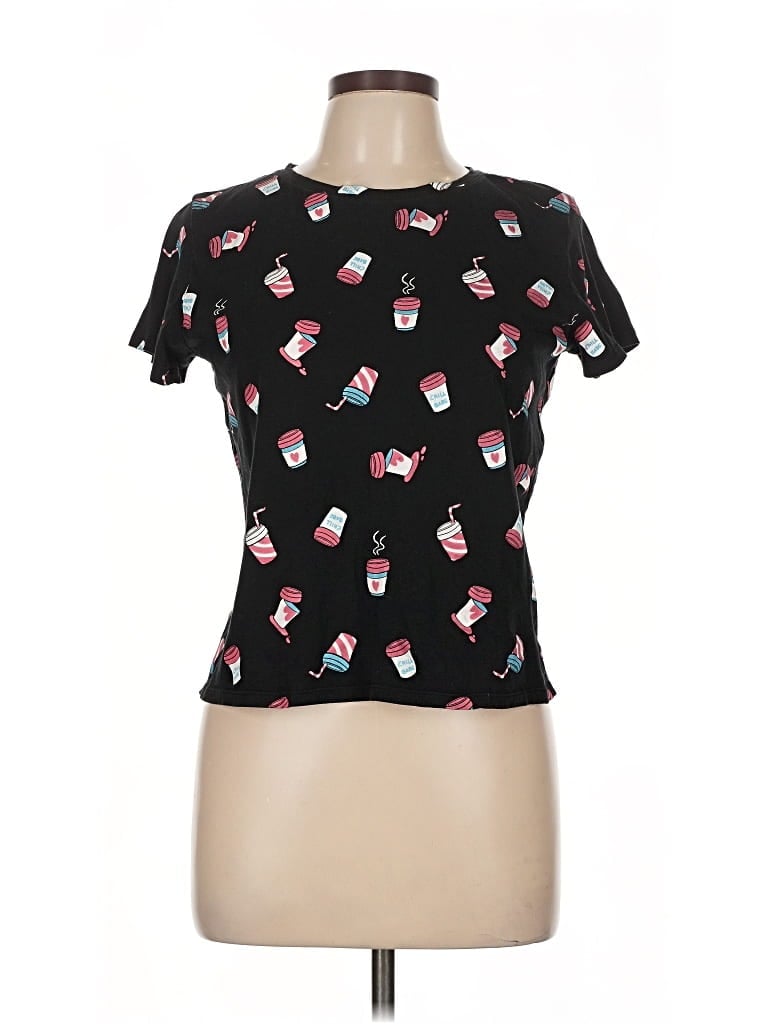 Pre-owned Pull & Bear Short Sleeve T-shirt In Black