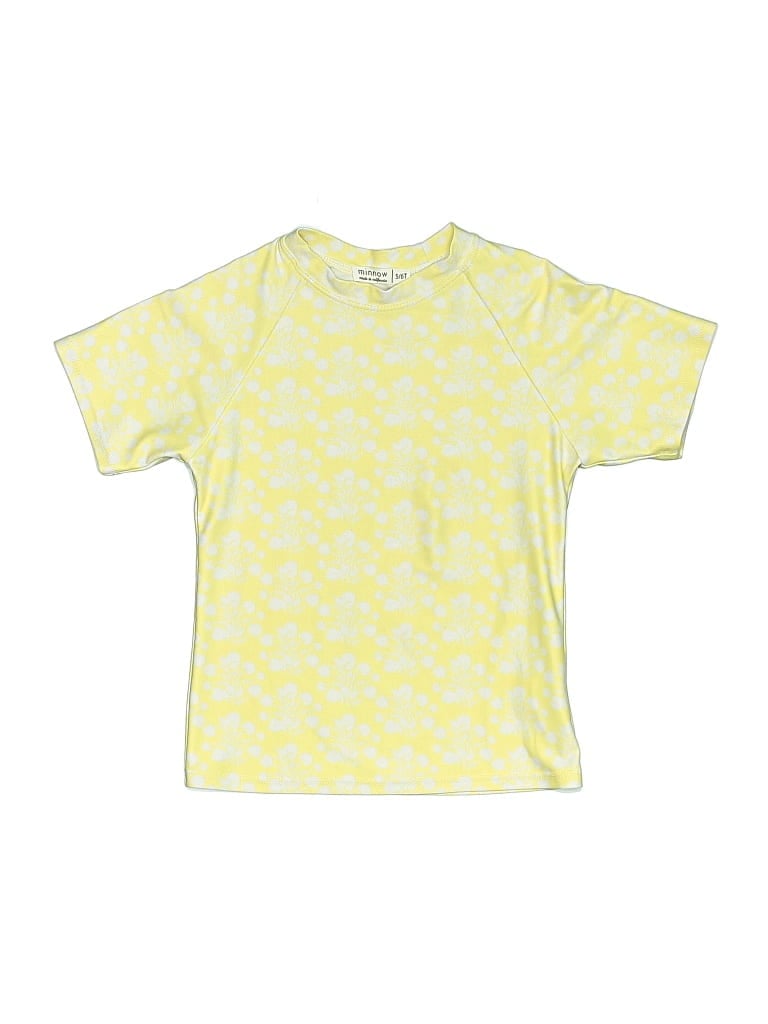 Pre-owned Minnow Kids' Short Sleeve T-shirt In Yellow