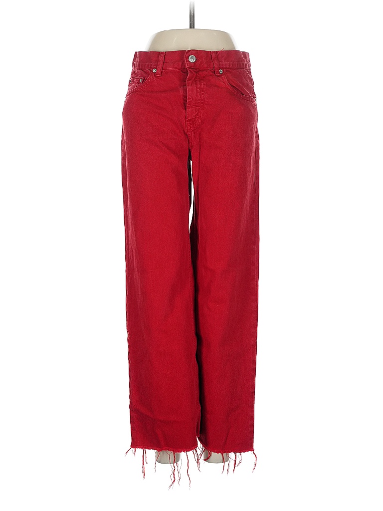 Pre-owned Zara Collection Jeans In Red