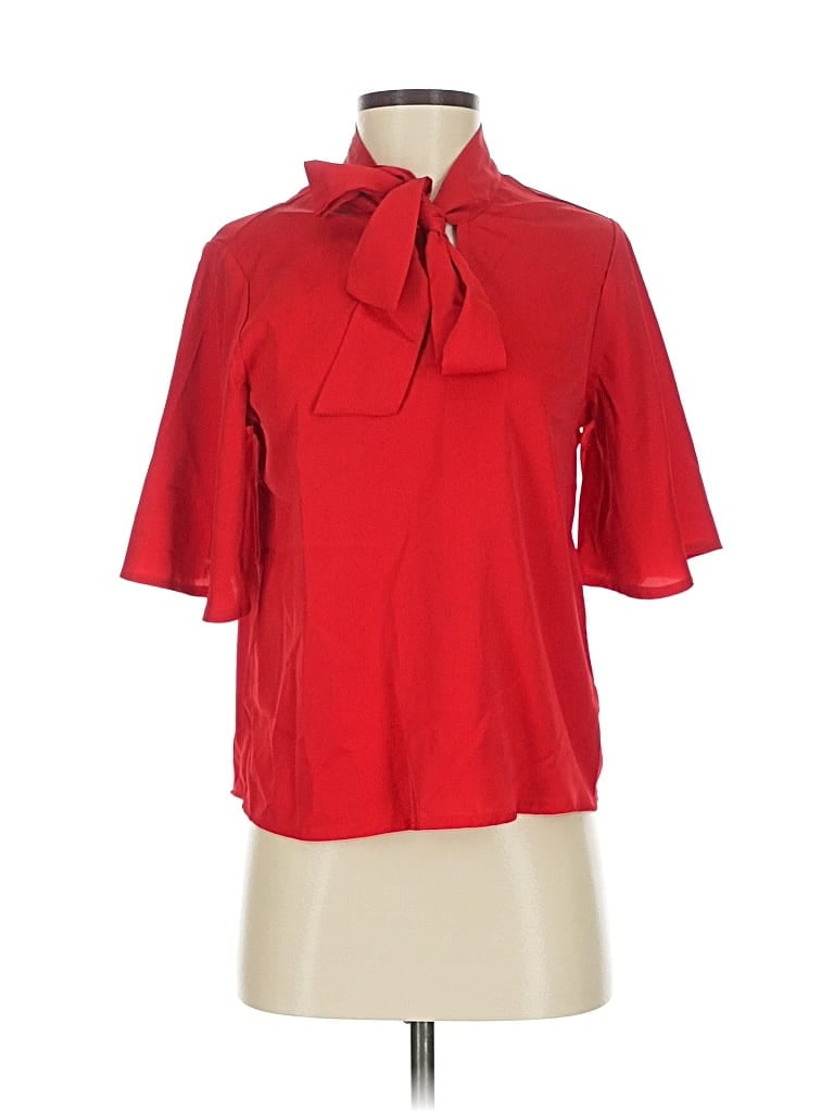 Pre-owned Shein 3/4 Sleeve Blouse In Red
