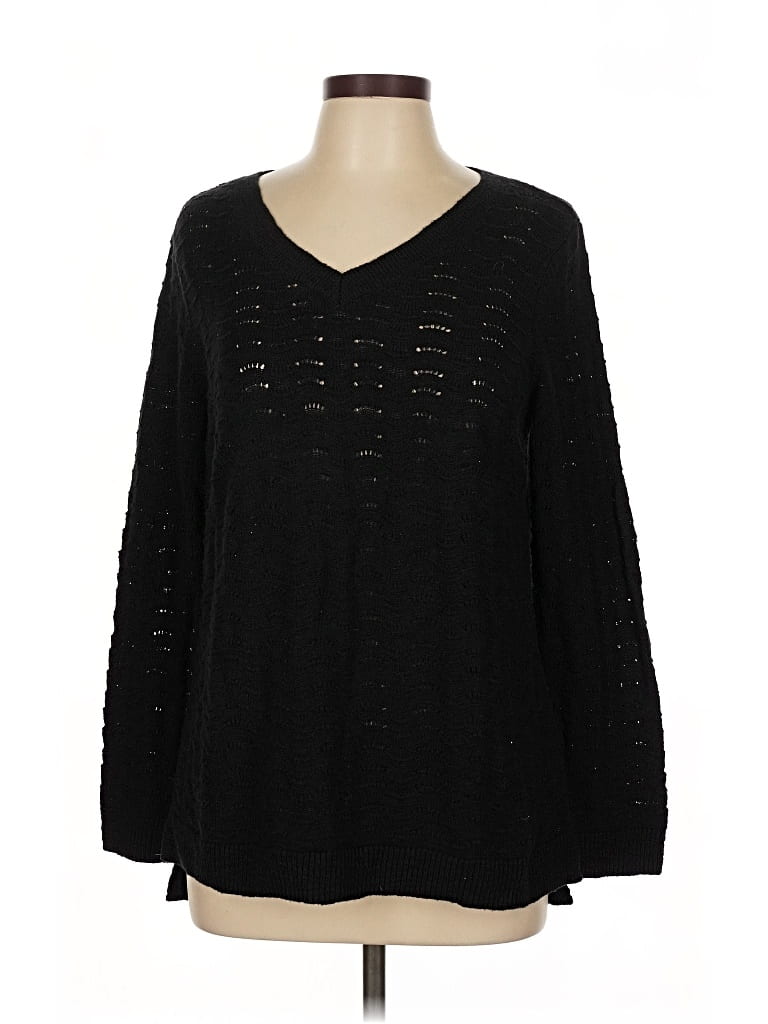 Pre-owned Talbots Pullover Sweater In Black