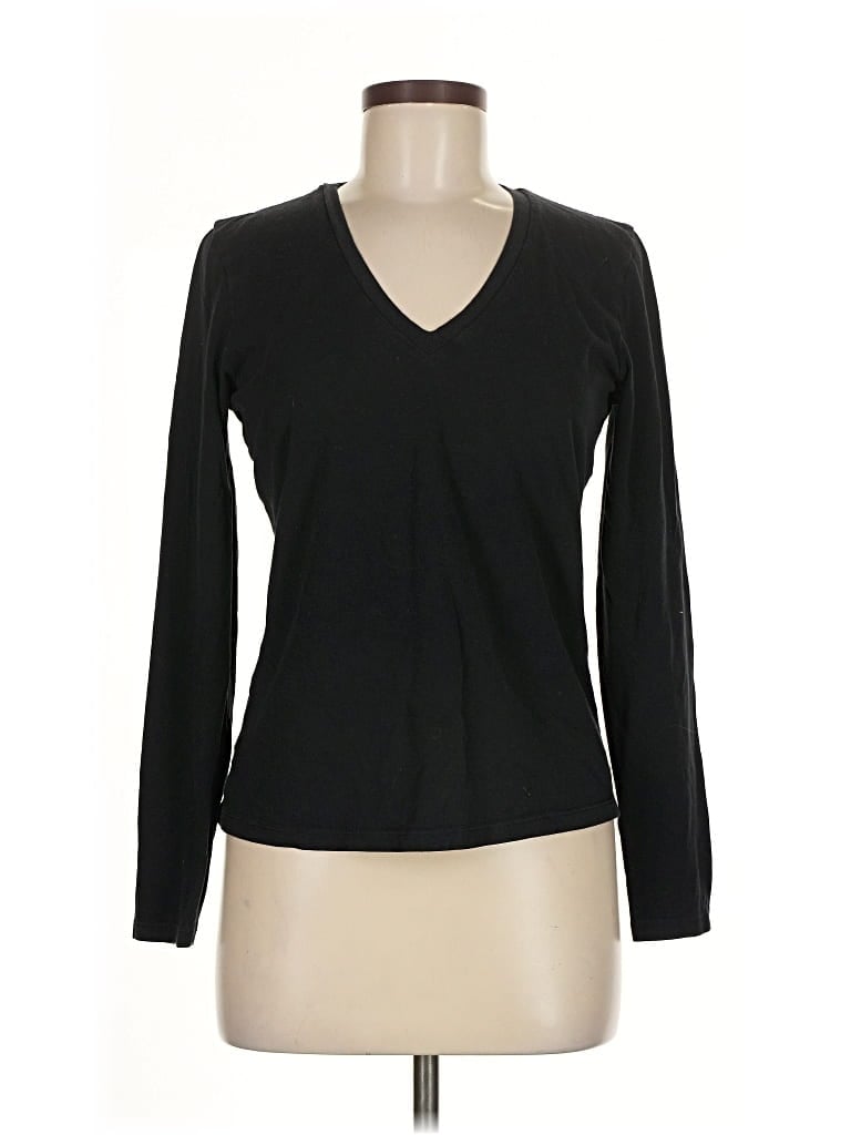 Pre-owned Banana Republic Factory Store Long Sleeve T-shirt In Black