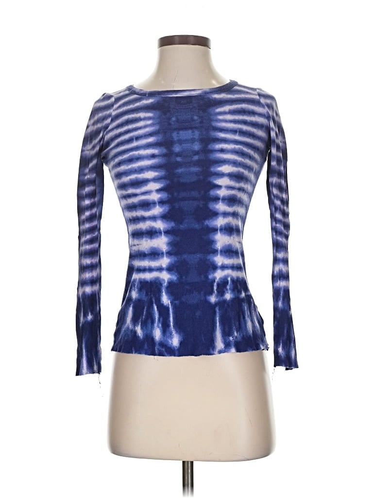 Pre-owned Tory Burch 3/4 Sleeve T-shirt In Blue