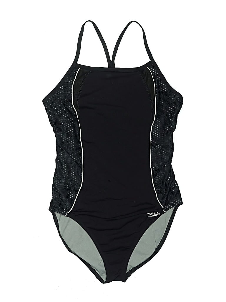 Pre-owned Speedo One Piece Swimsuit In Black
