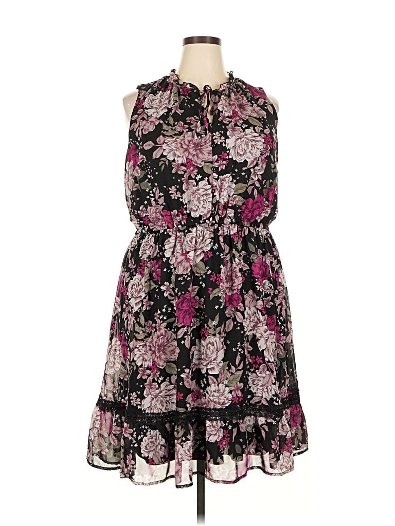 Pre-owned Lane Bryant Casual Dress In Black