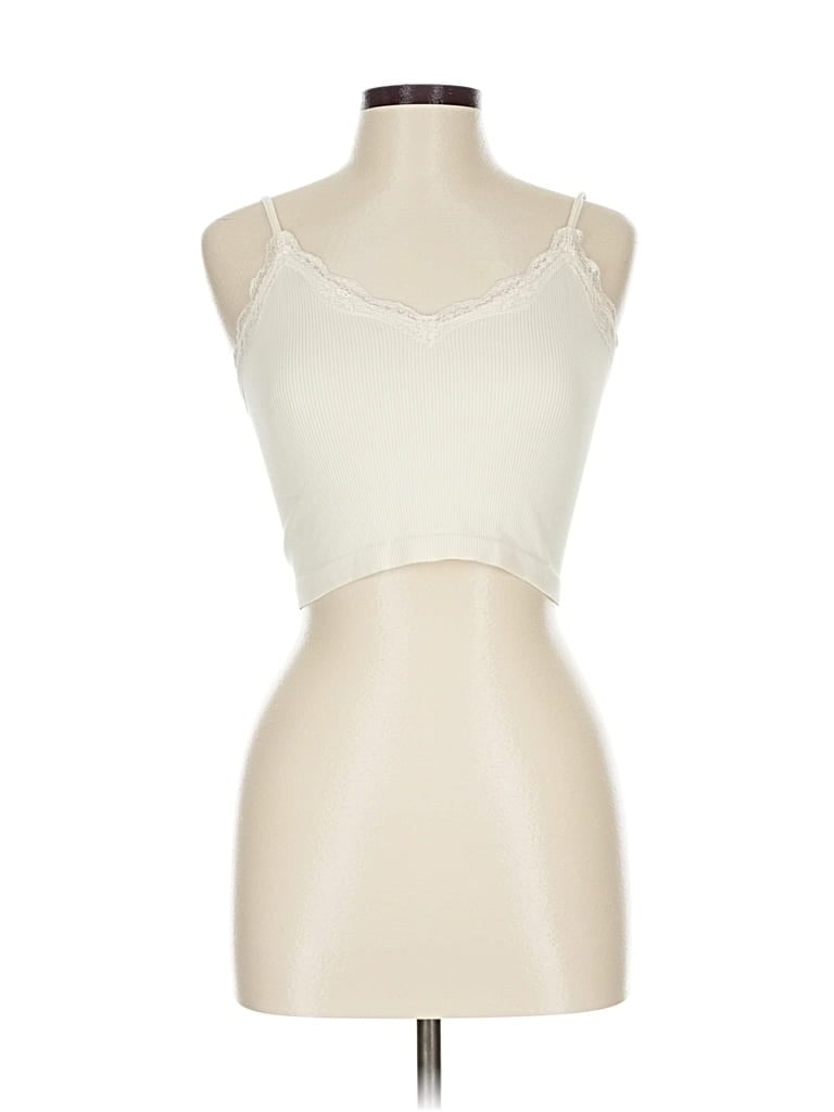 Pre-owned Wild Fable Tank Top Ivory Strapless Neckline Tops In White