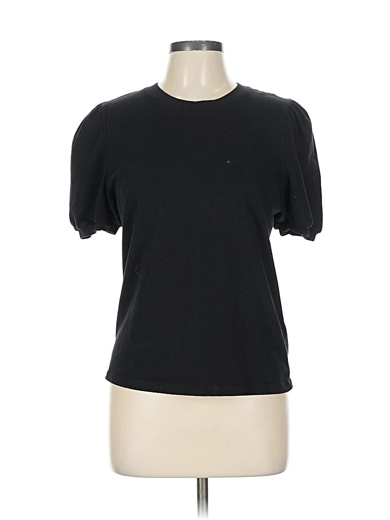 Pre-owned French Connection Short Sleeve Top Black Crew Neck Tops
