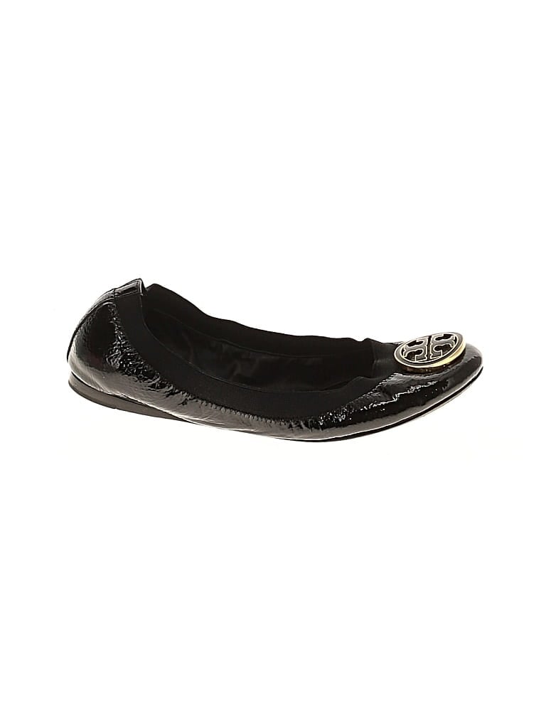 Pre-owned Tory Burch Flats In Black