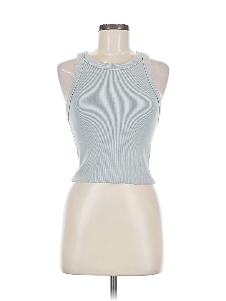 Pre-owned Aerie Tank Top Blue Halter Neckline Tops