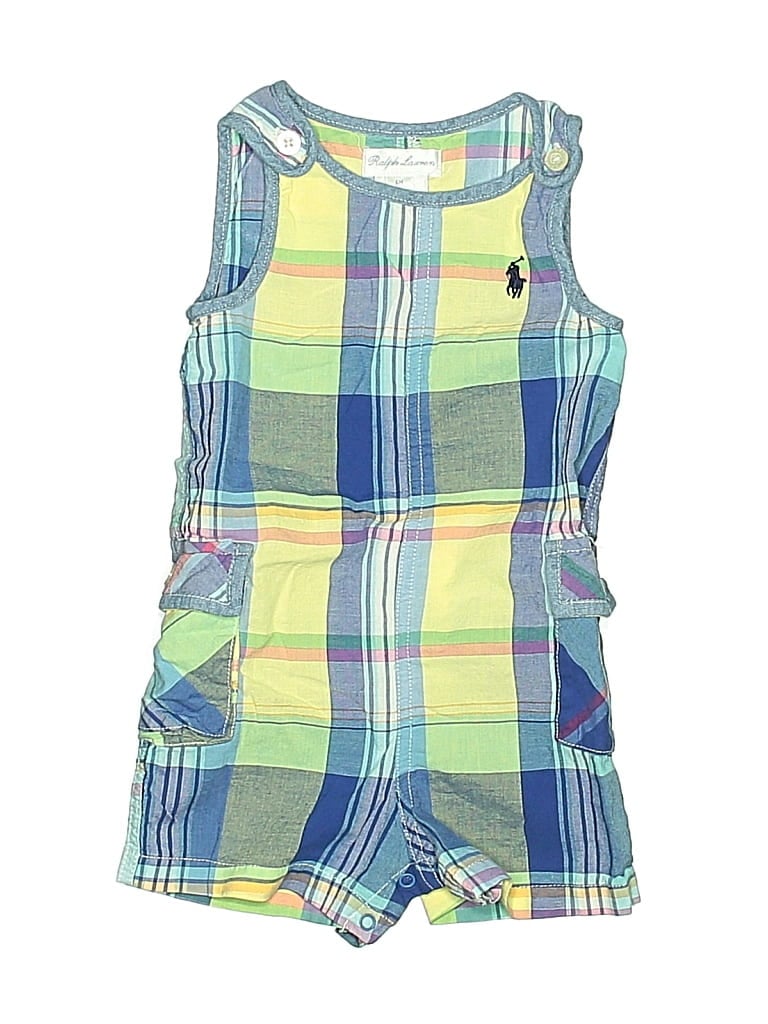 Pre-owned Ralph Lauren Babies' Short Sleeve Onesie In Blue